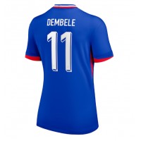 Camiseta Francia Ousmane Dembele #11 Primera Equipación para mujer Eurocopa 2024 manga corta